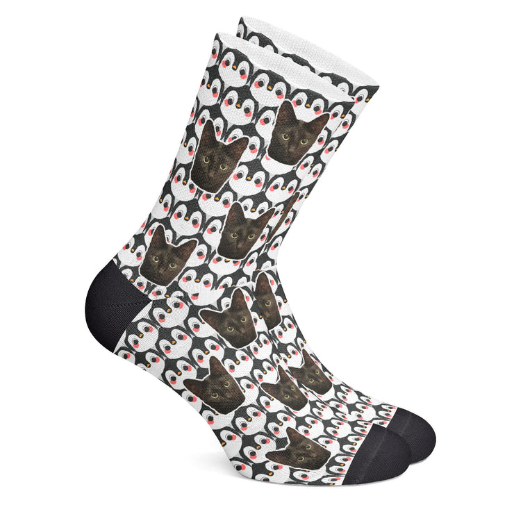 twodogs.ch-Personalisierte "Pinguine" Socken