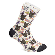 twodogs.ch-Personalisierte "Schmetterlinge" Socken