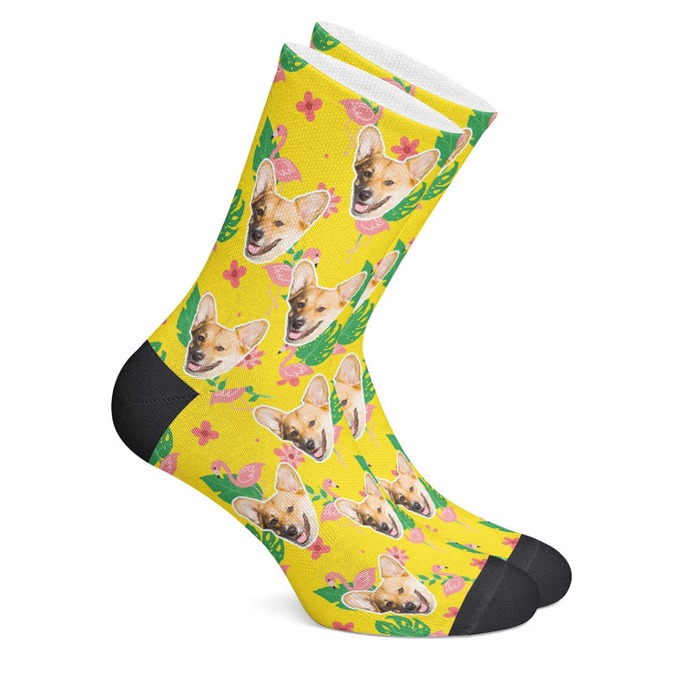 twodogs.ch-Personalisierte "Tropisch" Socken